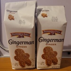2x Pepperidge Farm Gingerman Ginger Cookies -bb 03/29/2026